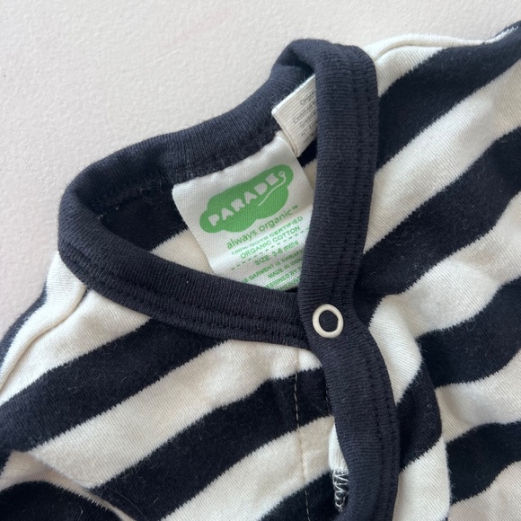 Parade Organic Sleep gown gender neutral striped sleep sack 3-6 months - Picture 3 of 4